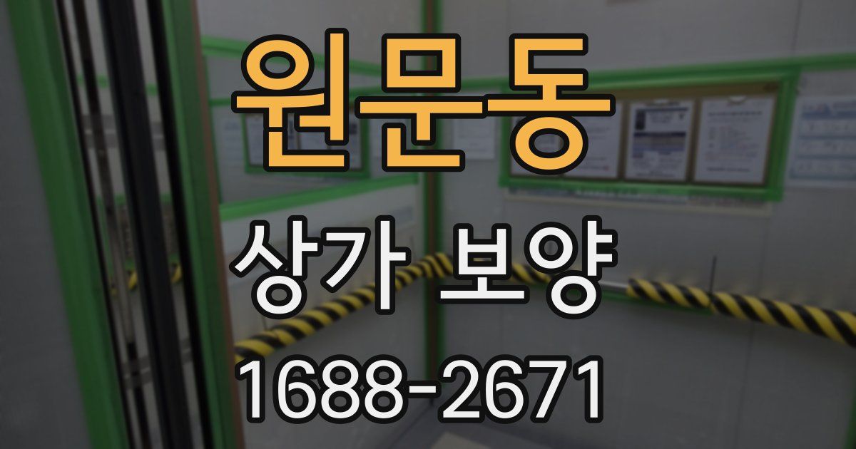 원문동 상가 보양