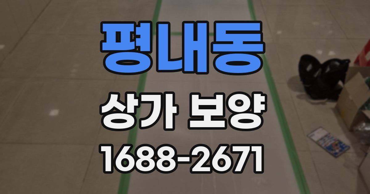 평내동 상가 보양