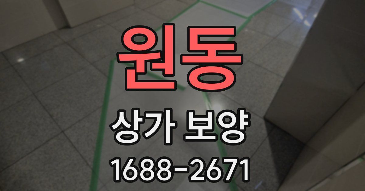원동 상가 보양