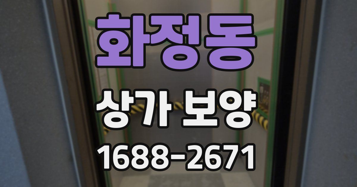 화정동 상가 보양