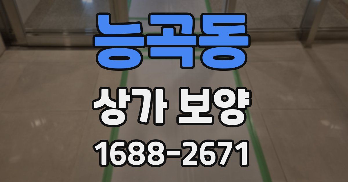 능곡동 상가 보양