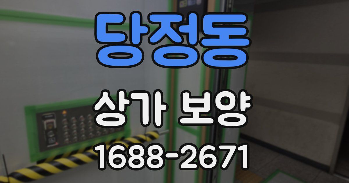 당정동 상가 보양
