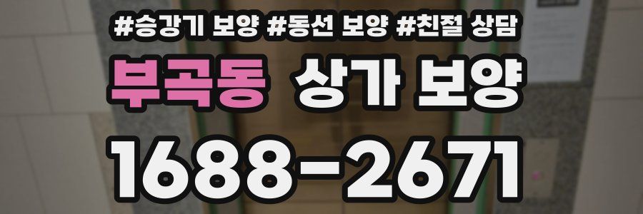 부곡동 상가 보양