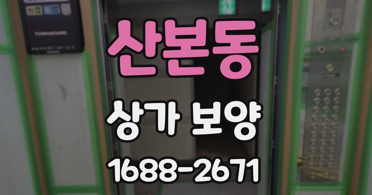 산본동 상가 보양