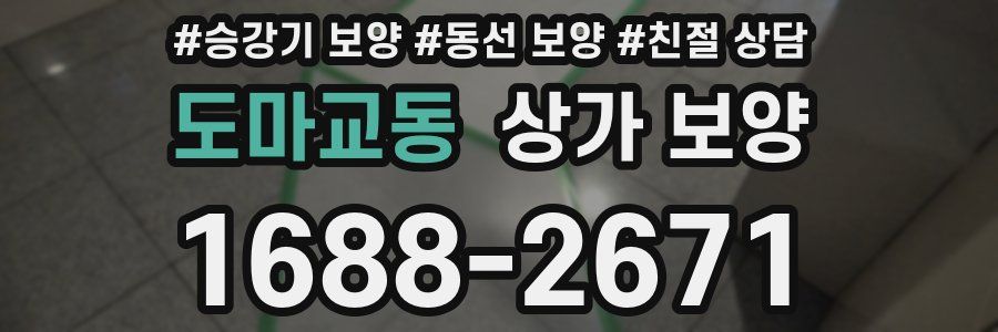 도마교동 상가 보양