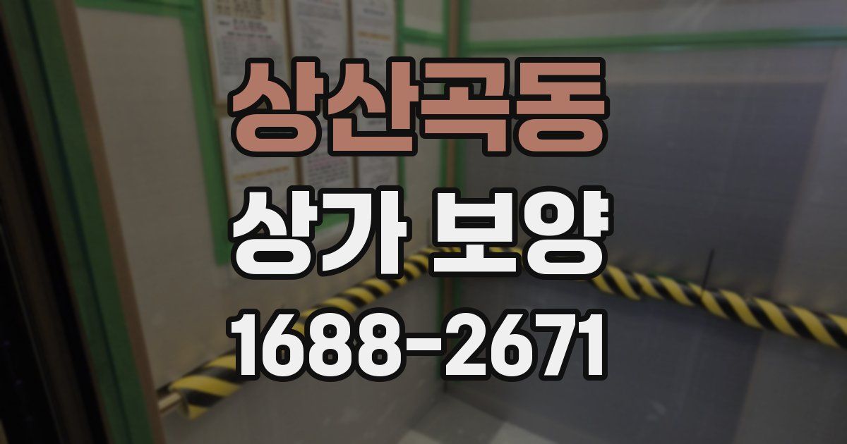 상산곡동 상가 보양