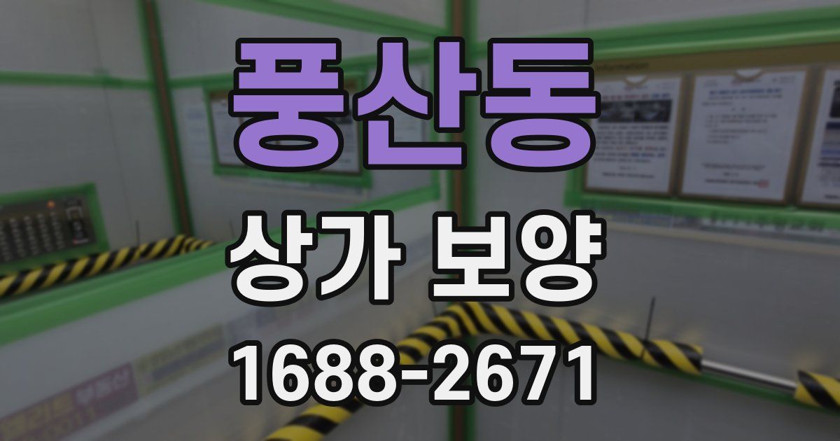풍산동 상가 보양