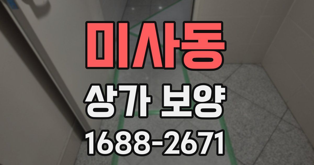 미사동 상가 보양