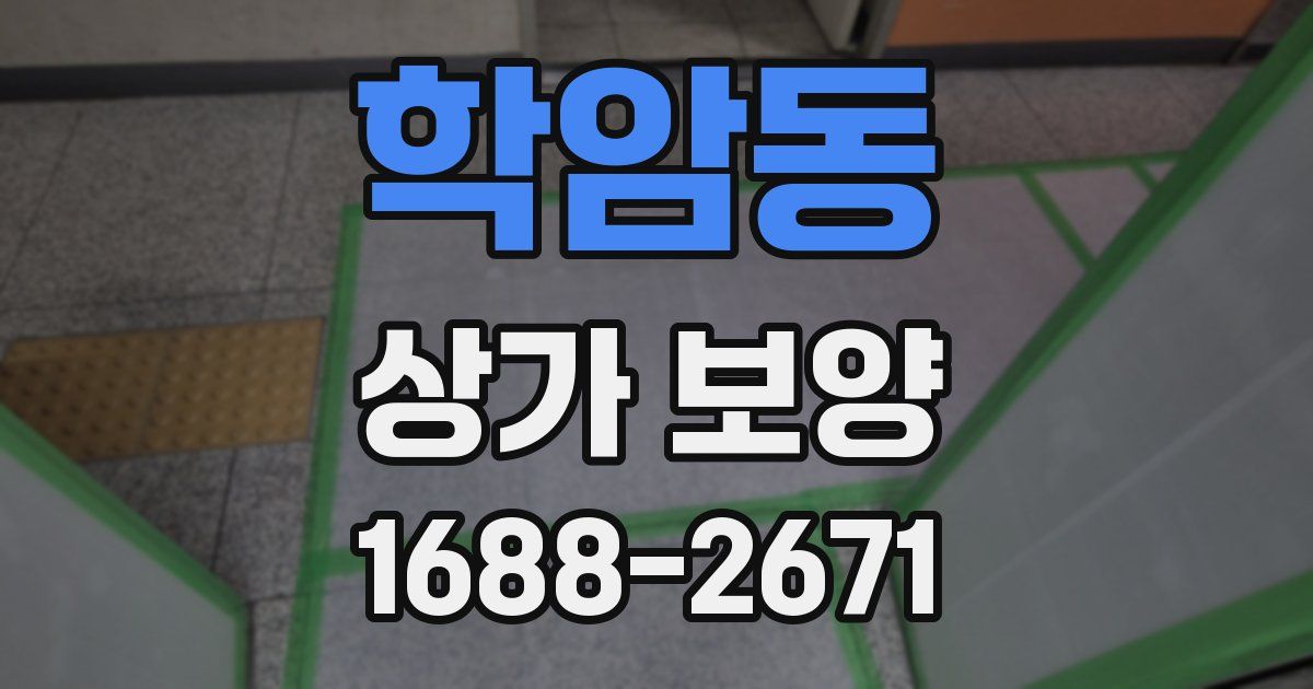 학암동 상가 보양