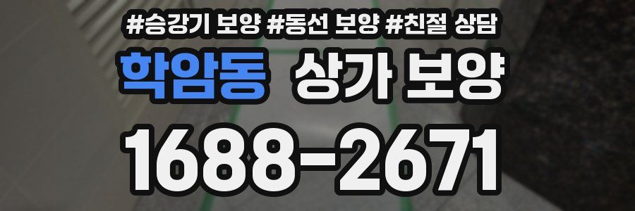 학암동 상가 보양