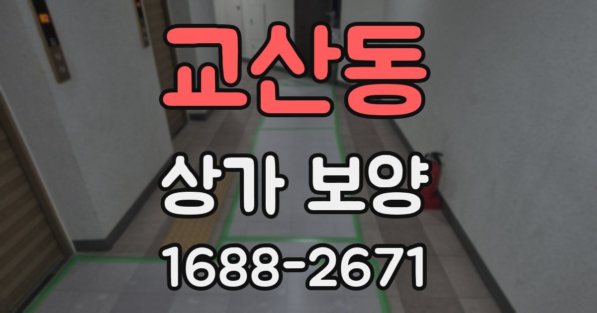 교산동 상가 보양