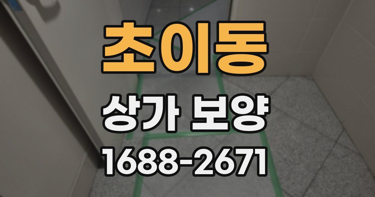 초이동 상가 보양