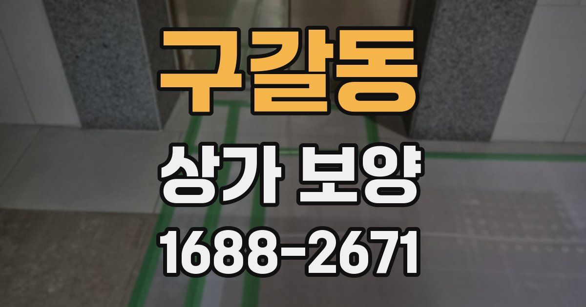 구갈동 상가 보양