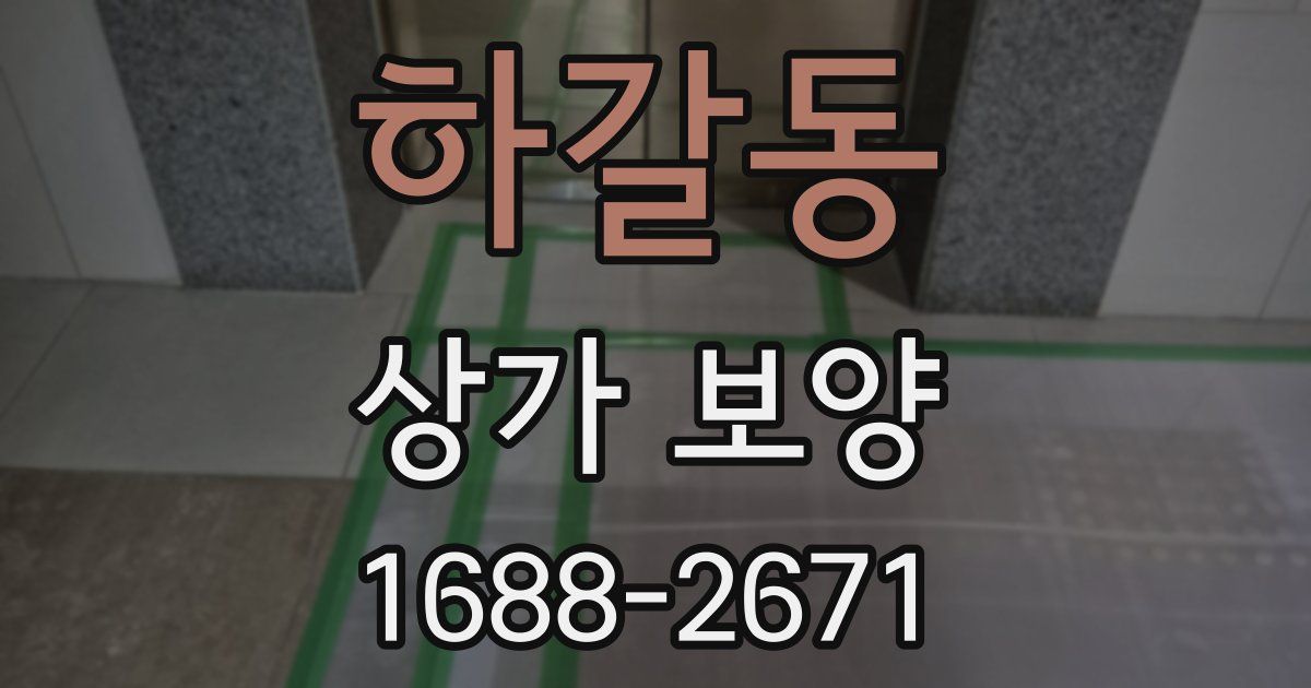 하갈동 상가 보양