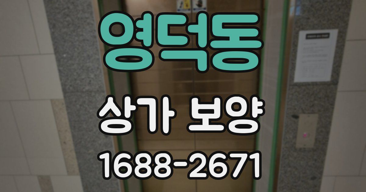 영덕동 상가 보양