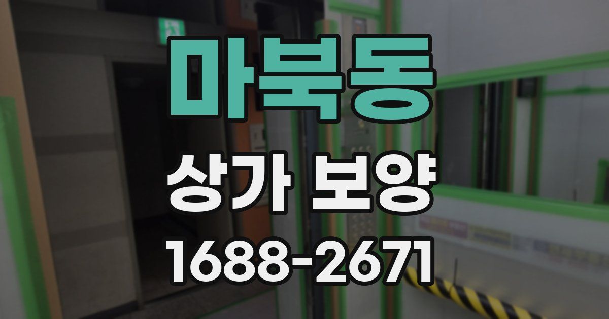마북동 상가 보양