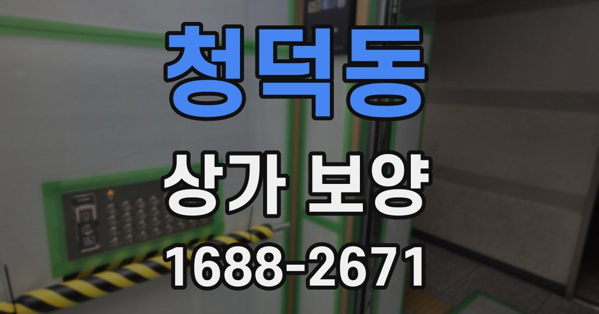 청덕동 상가 보양