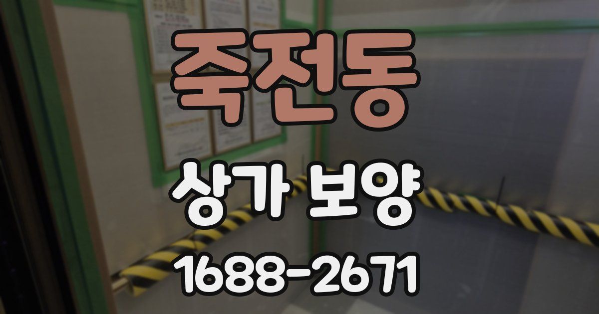 죽전동 상가 보양