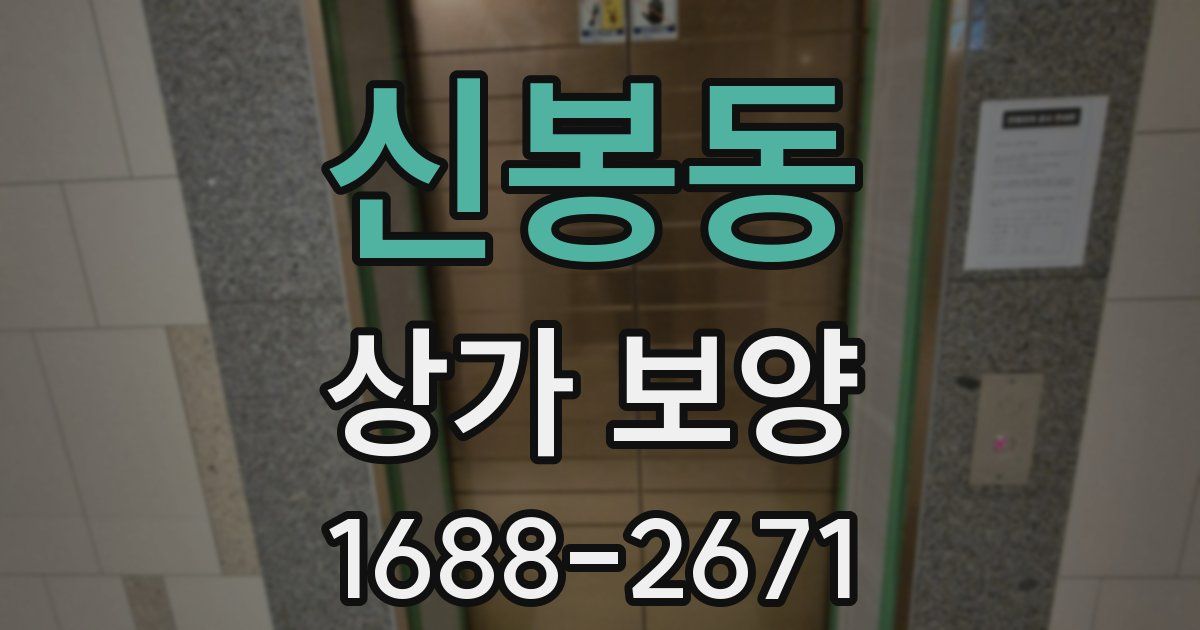 신봉동 상가 보양