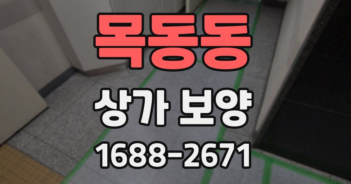 목동동 상가 보양
