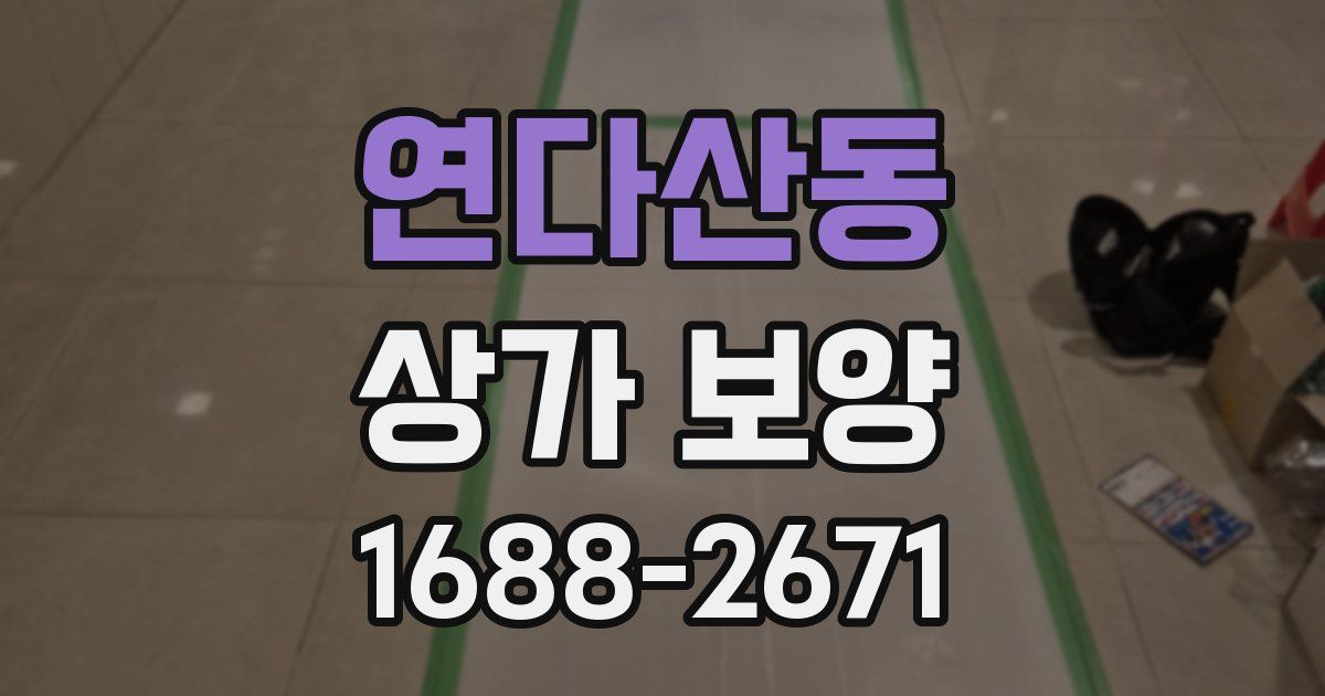 연다산동 상가 보양
