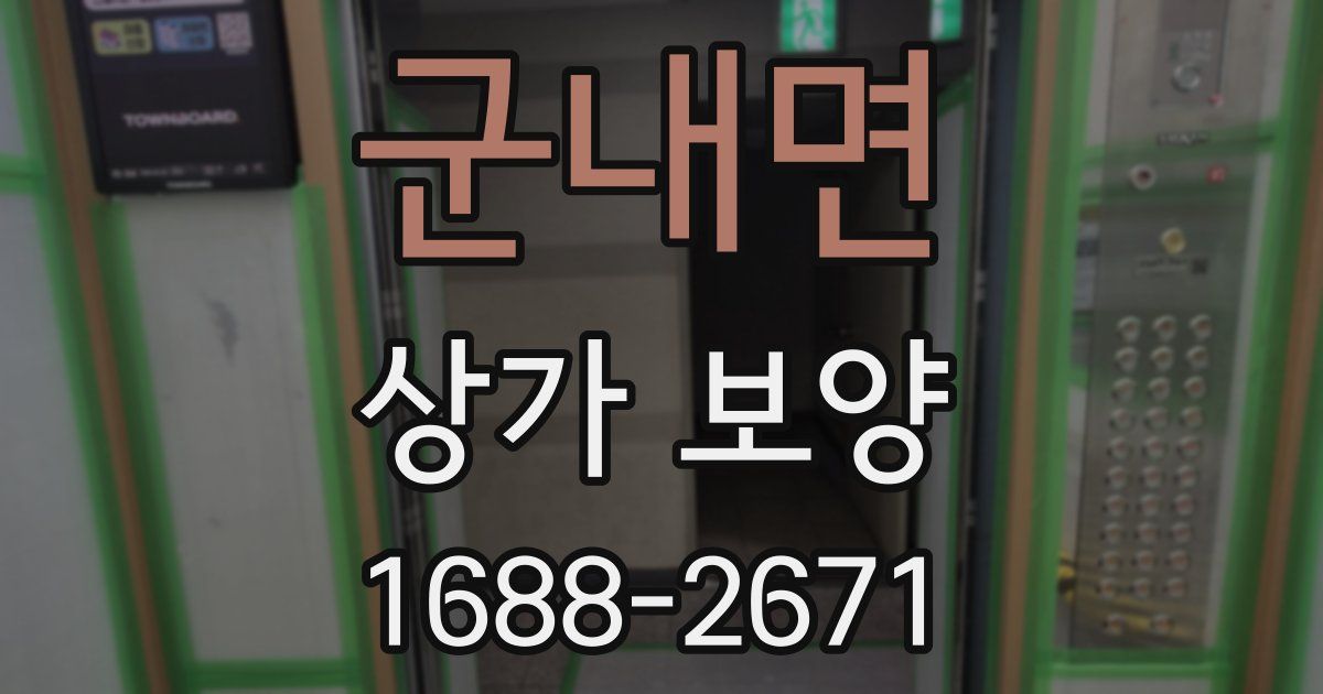 군내면 상가 보양