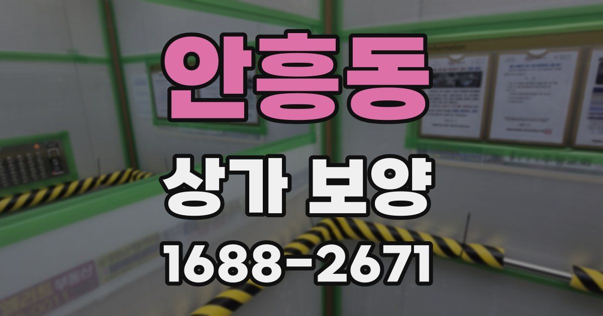 안흥동 상가 보양