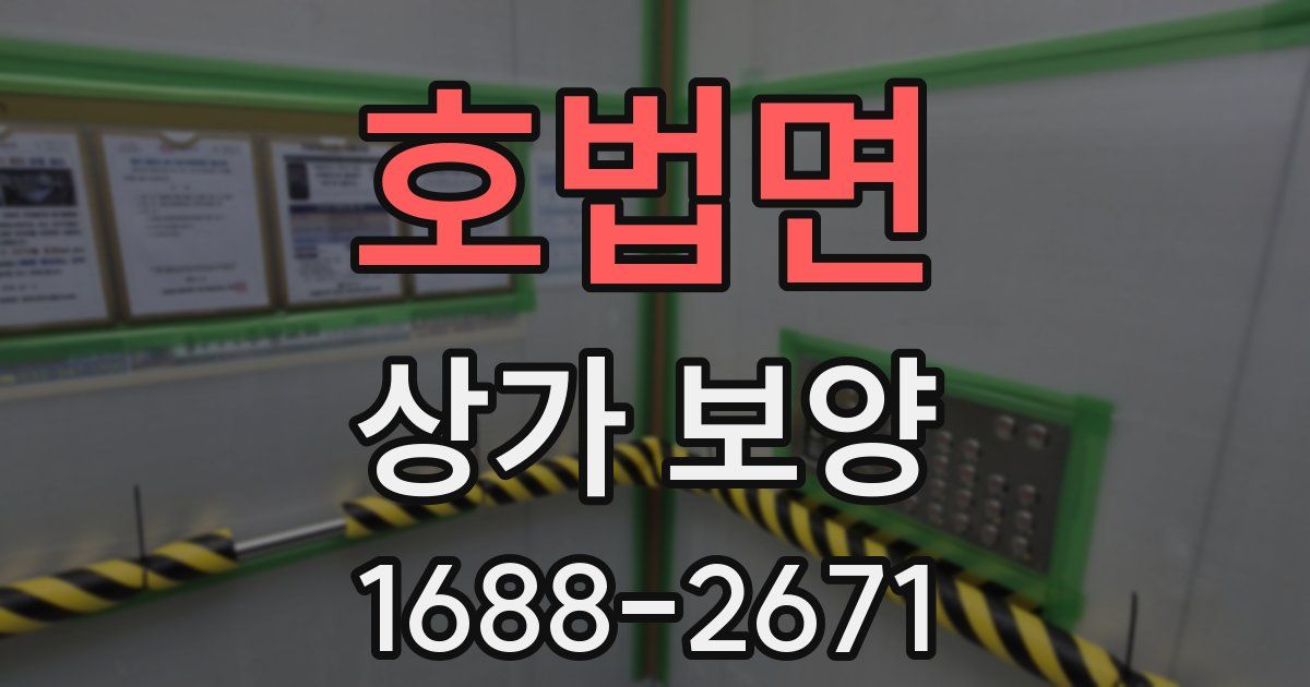 호법면 상가 보양