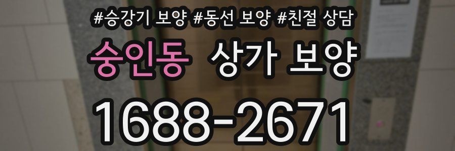 숭인동 상가 보양
