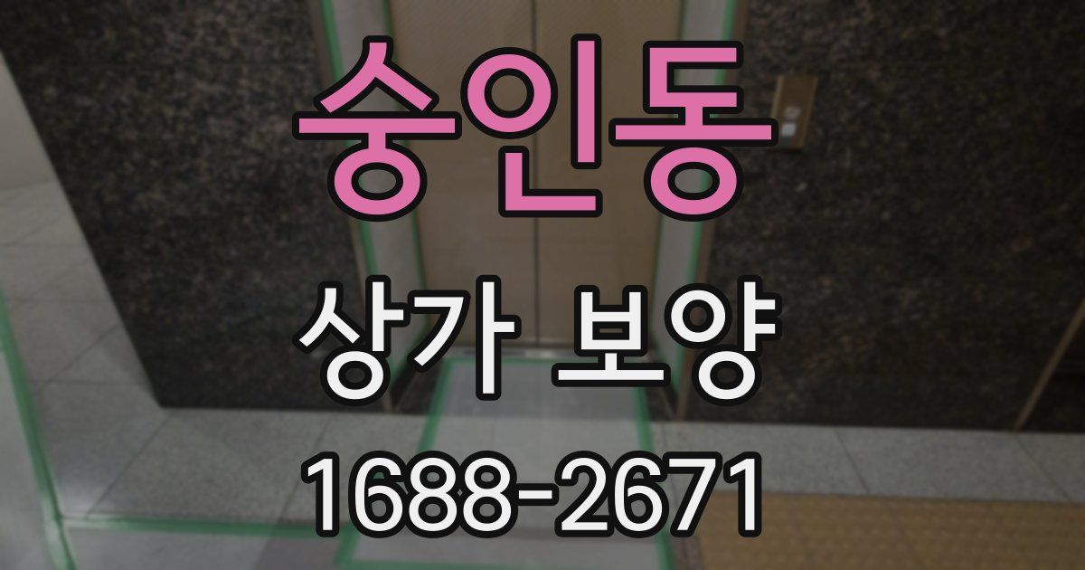 숭인동 상가 보양