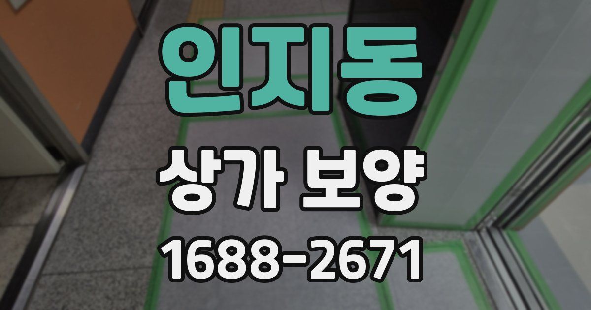 인지동 상가 보양