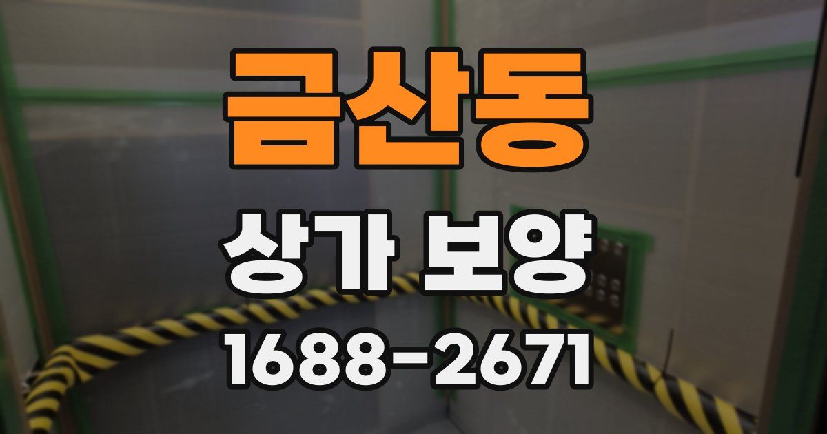 금산동 상가 보양