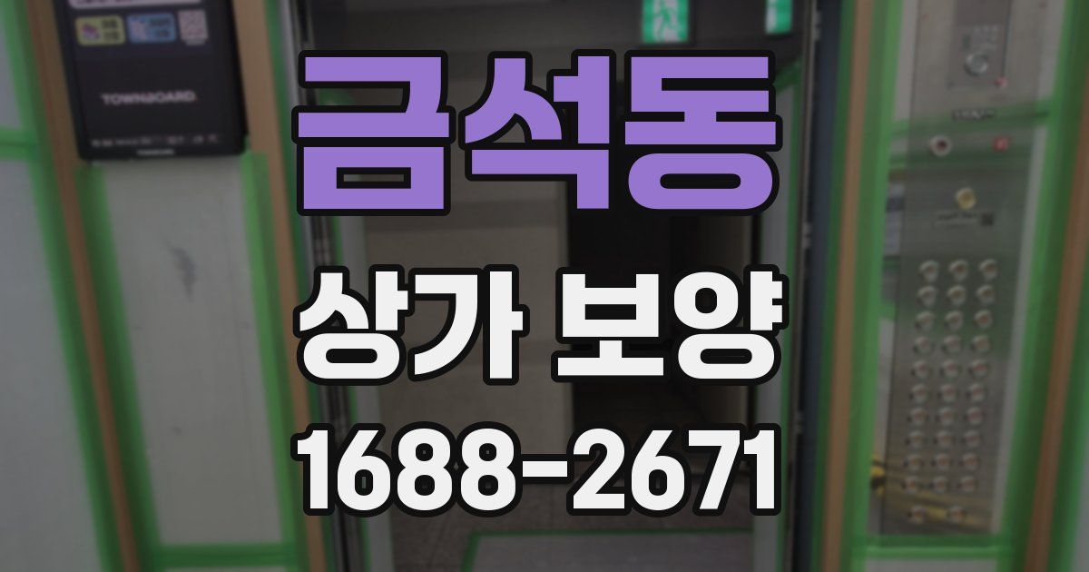 금석동 상가 보양
