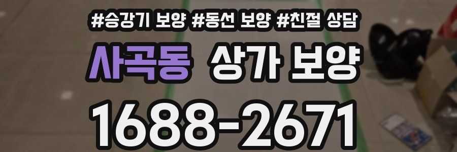 사곡동 상가 보양