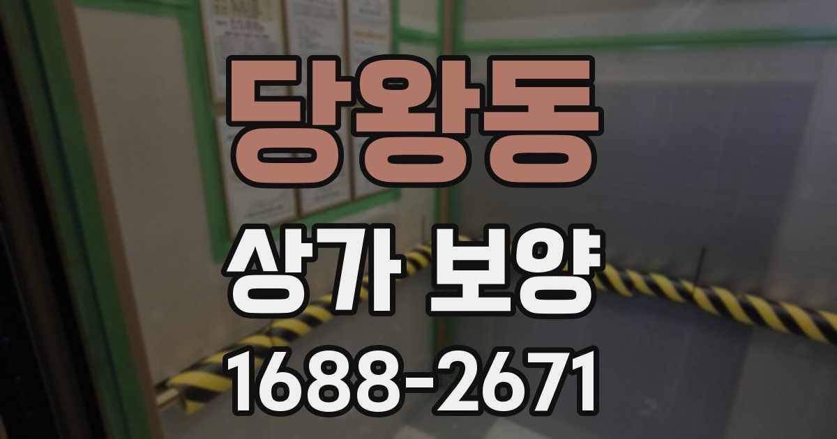 당왕동 상가 보양