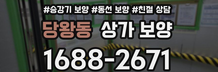 당왕동 상가 보양