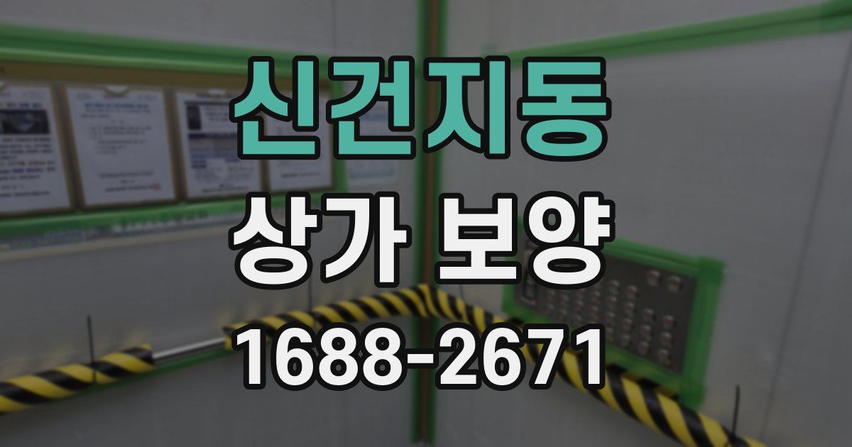 신건지동 상가 보양