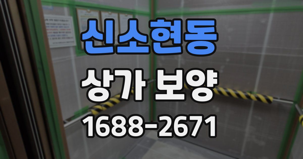 신소현동 상가 보양