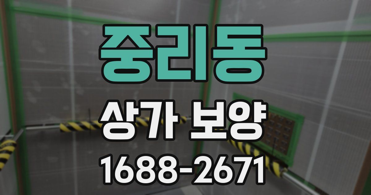 중리동 상가 보양