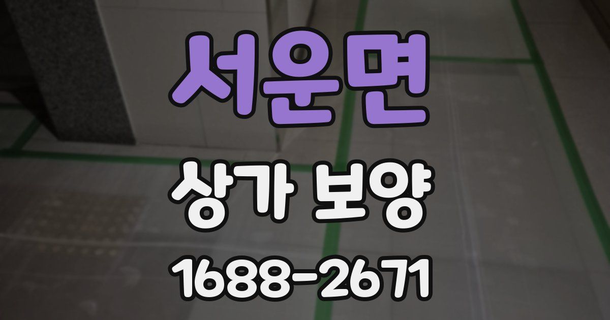 서운면 상가 보양
