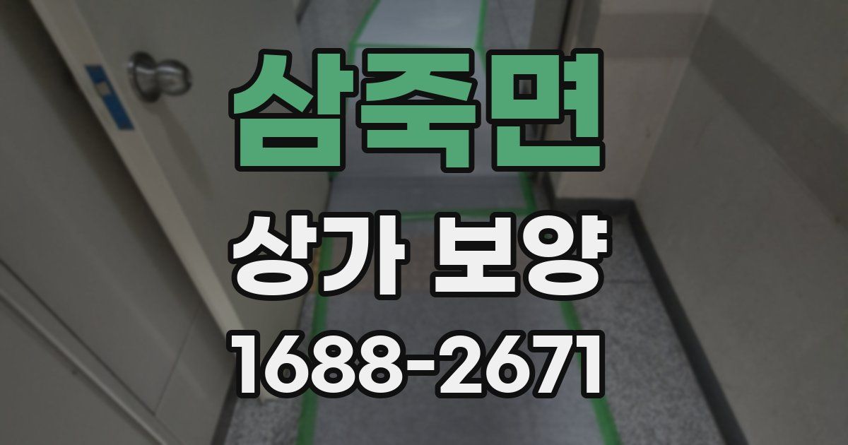 삼죽면 상가 보양