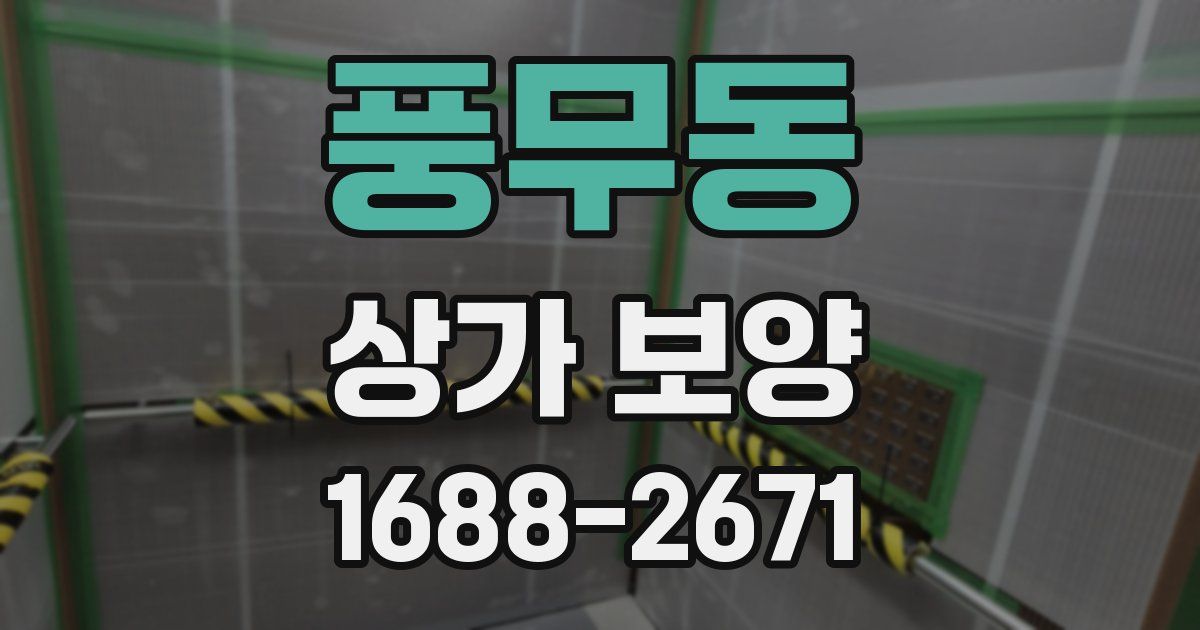 풍무동 상가 보양