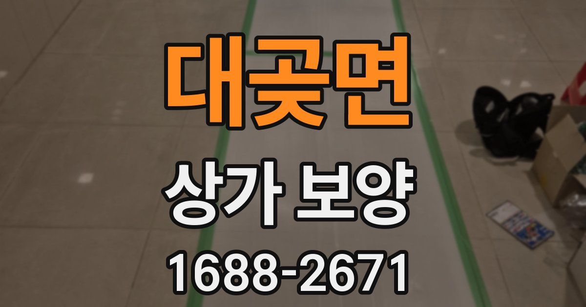 대곶면 상가 보양