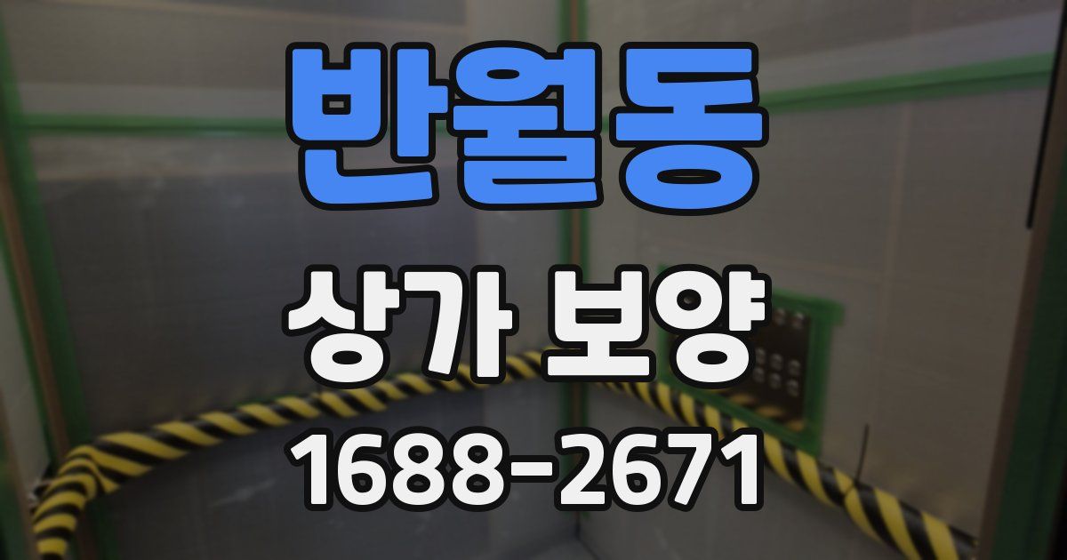반월동 상가 보양