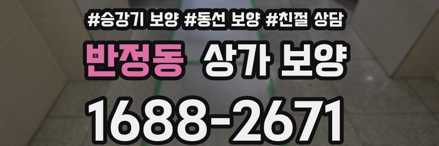 반정동 상가 보양