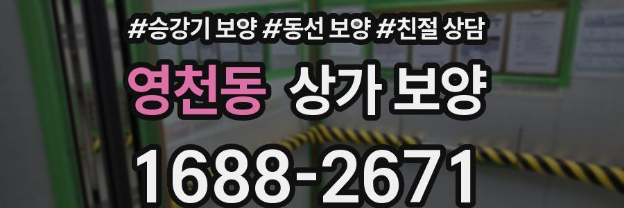영천동 상가 보양