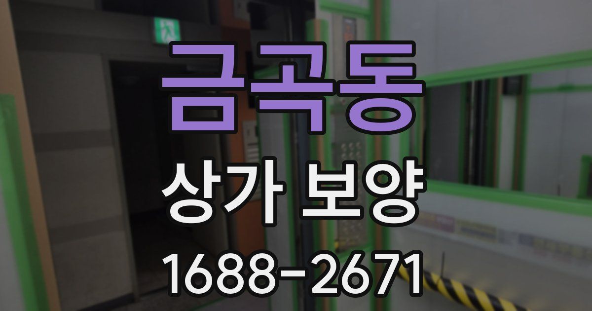 금곡동 상가 보양
