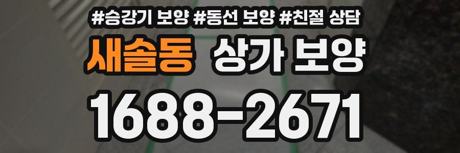 새솔동 상가 보양