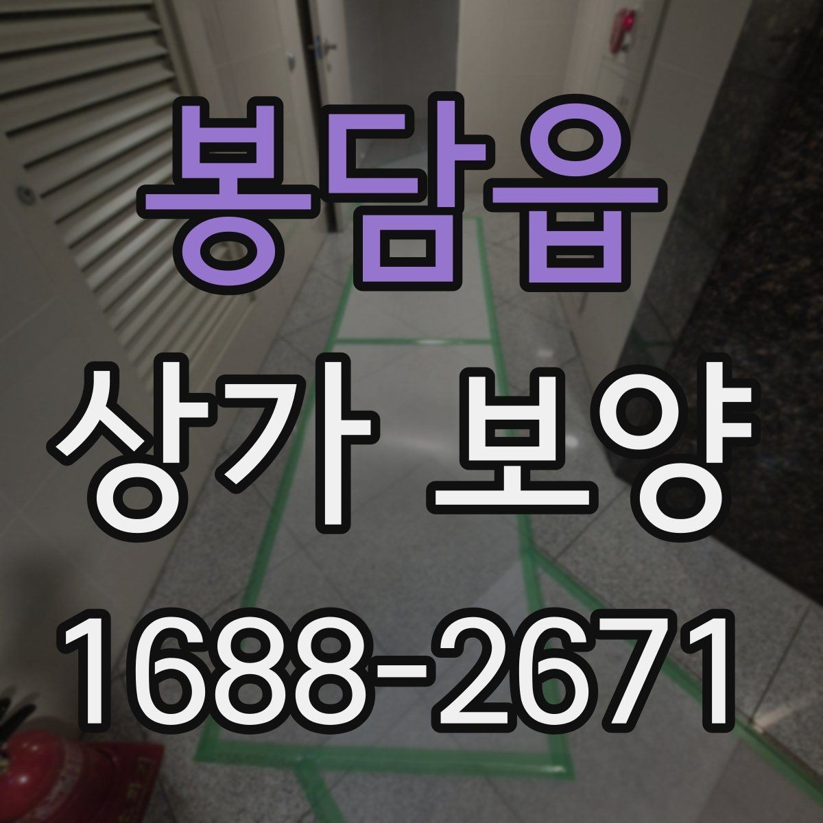 봉담읍 상가 보양 전 현장 확인 사항
