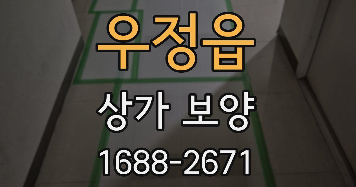 우정읍 상가 보양